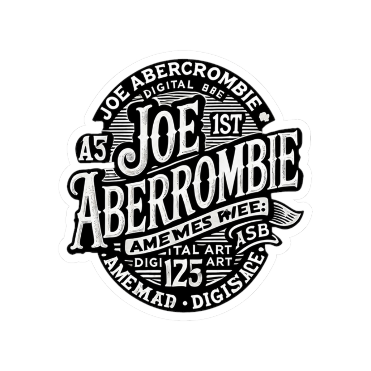 joe abercrombie sticker - alternate angle 3, merchandise