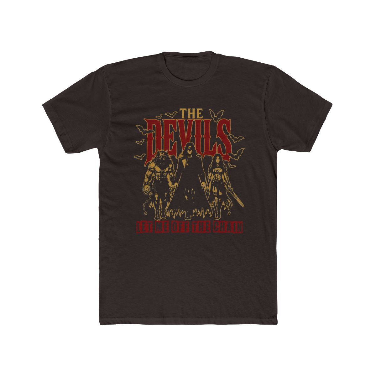 The Devils Vintage, Joe Abercrombie, LET ME OFF THE CHAIN T Shirt - alternate angle 3, merchandise